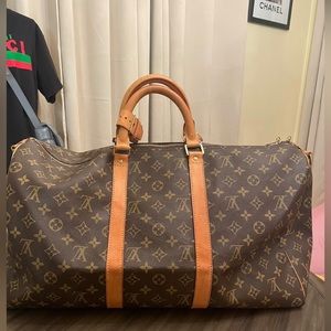 LV Keepall 50 with strap, lock and key